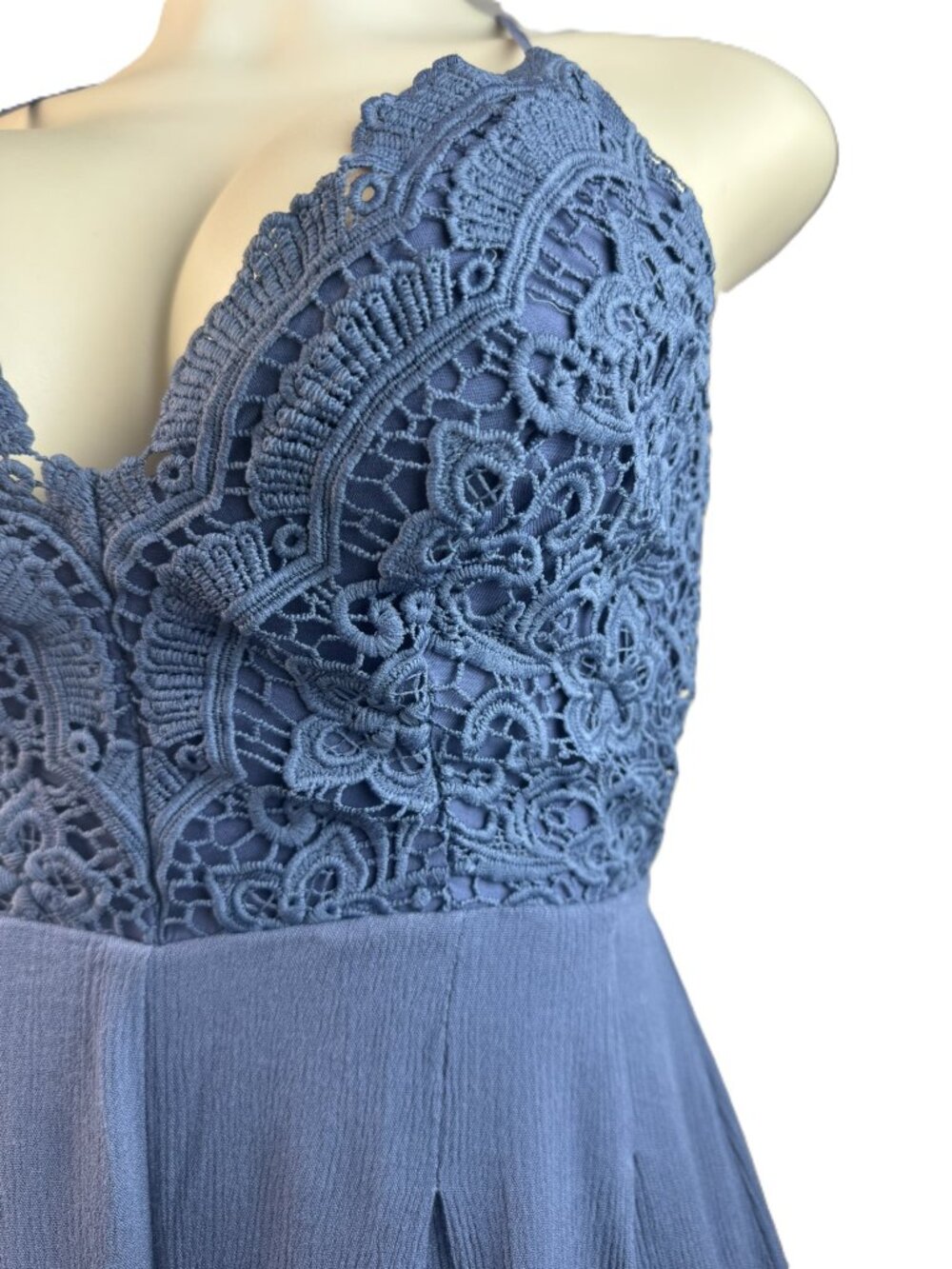Lulus Blue Romper - Small - Picture 5 of 14